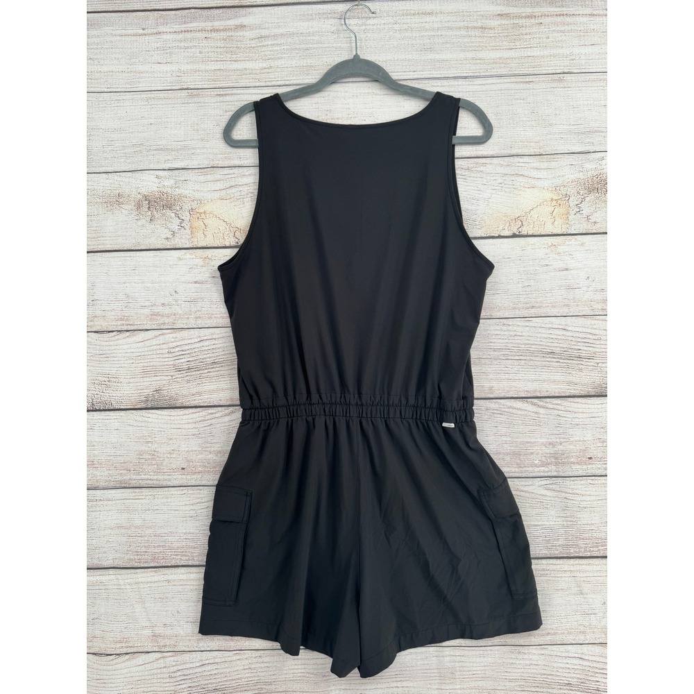 Vuori Villa Utility Romper Women Large Black Cargo Henley VW3137 - Picture 2 of 7